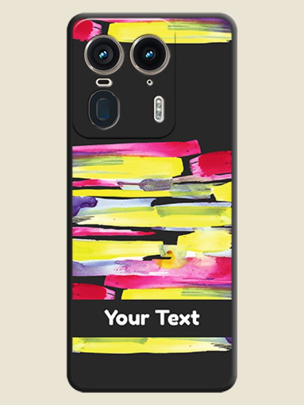 Custom Brush Coloured On Space Black Custom Soft Matte Mobile Back Cover - Motorola Edge 50 Ultra 5G - alternate view