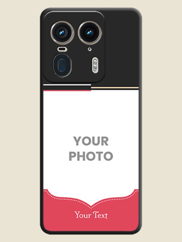Custom Classic Plain Design with Name On Space Black Custom Soft Matte Mobile Back Cover - Motorola Edge 50 Ultra 5G - alternate view
