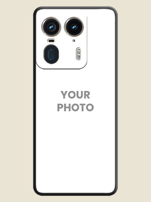 Custom Full Single Pic Upload On Space Black Custom Soft Matte Mobile Back Cover - Motorola Edge 50 Ultra 5G - alternate view