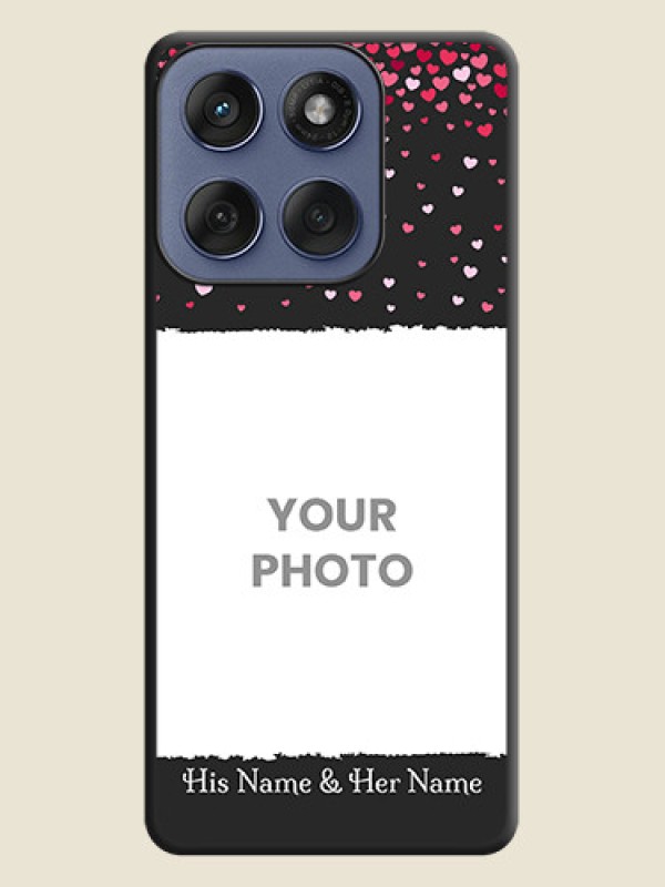 Custom Fall in Love with Your Partner on Photo On Space Black Custom Soft Matte Mobile Back Cover - Motorola Edge 60 Fusion - alternate view