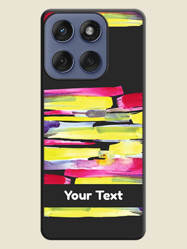 Custom Brush Coloured On Space Black Custom Soft Matte Mobile Back Cover - Motorola Edge 60 Fusion - alternate view