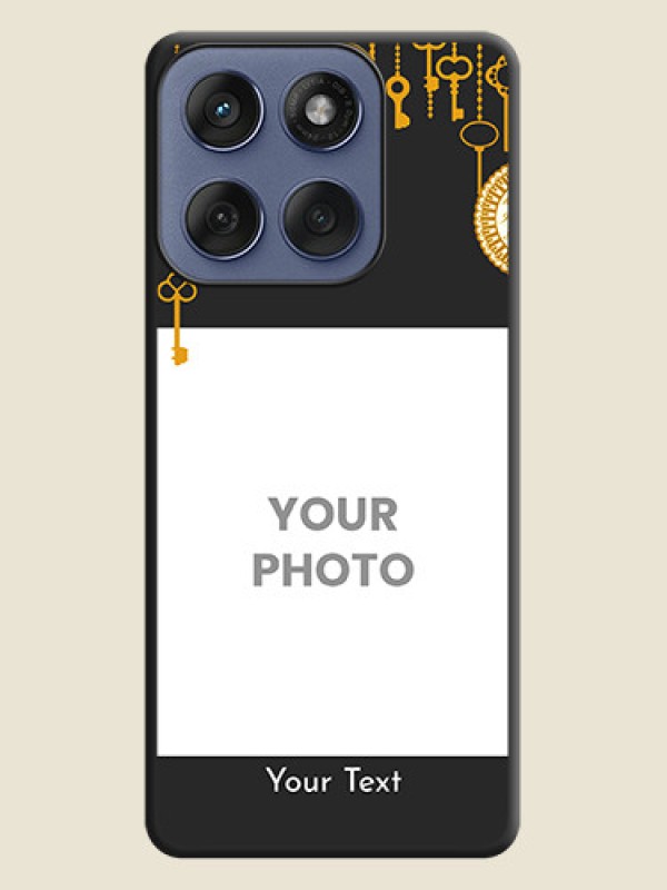 Custom Decorative Design with Text On Space Black Custom Soft Matte Mobile Back Cover - Motorola Edge 60 Fusion - alternate view