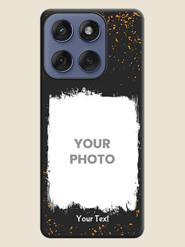 Custom Spray Free Design on Photo On Space Black Custom Soft Matte Mobile Back Cover - Motorola Edge 60 Fusion - alternate view