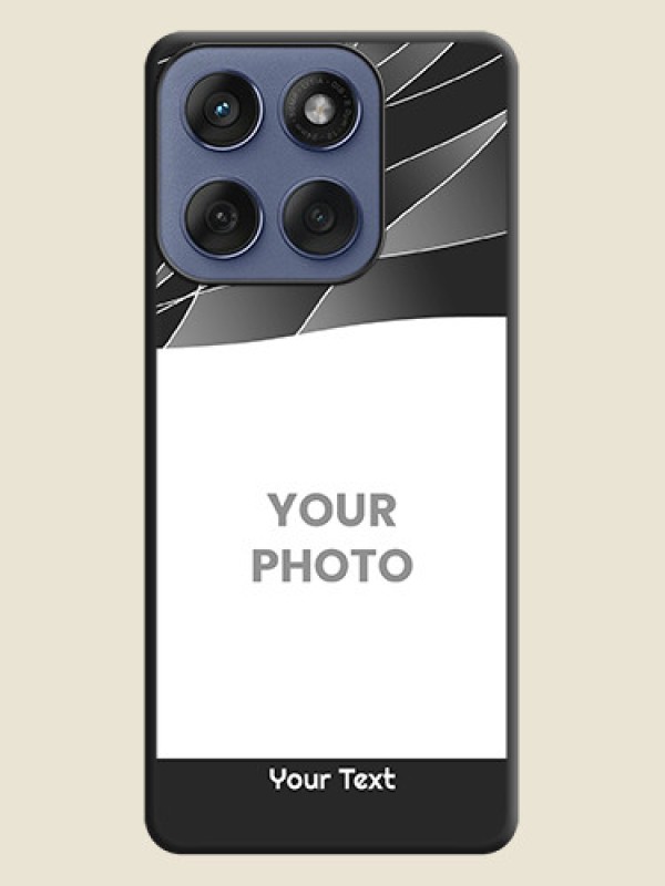 Custom Mixed Wave Lines on Photo On Space Black Custom Soft Matte Mobile Back Cover - Motorola Edge 60 Fusion - alternate view