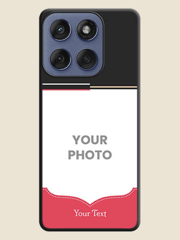 Custom Classic Plain Design with Name On Space Black Custom Soft Matte Mobile Back Cover - Motorola Edge 60 Fusion - alternate view