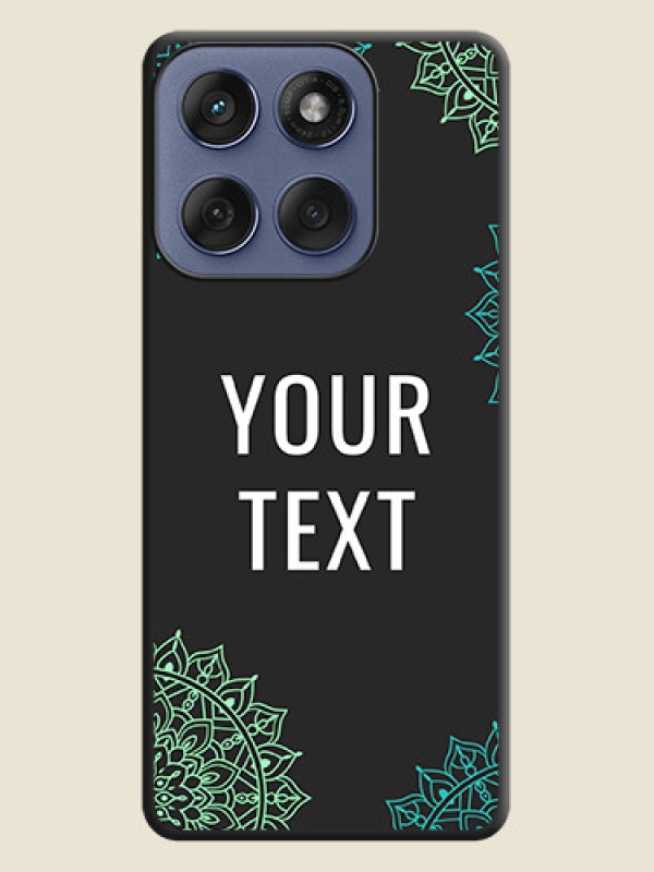 Custom Your Name with Floral Design On Space Black Custom Soft Matte Mobile Back Cover - Motorola Edge 60 Fusion - alternate view