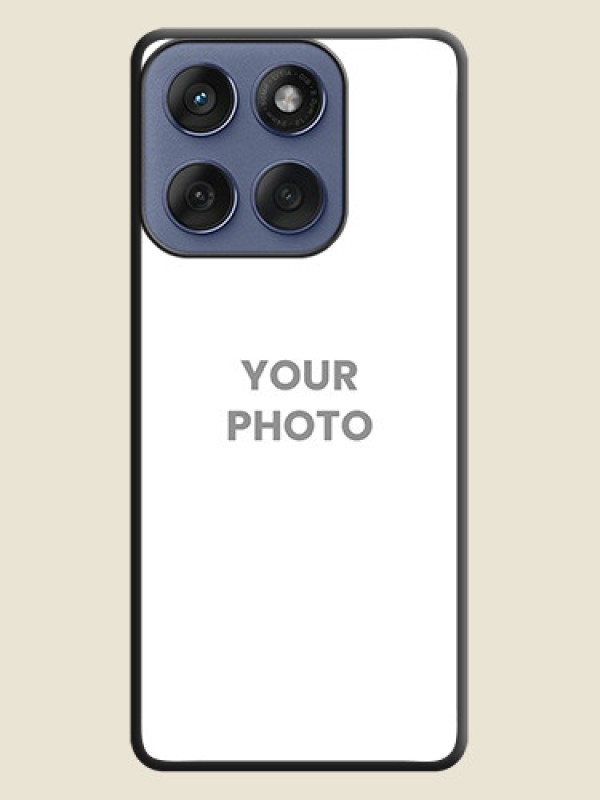 Custom Full Single Pic Upload On Space Black Custom Soft Matte Mobile Back Cover - Motorola Edge 60 Fusion - alternate view
