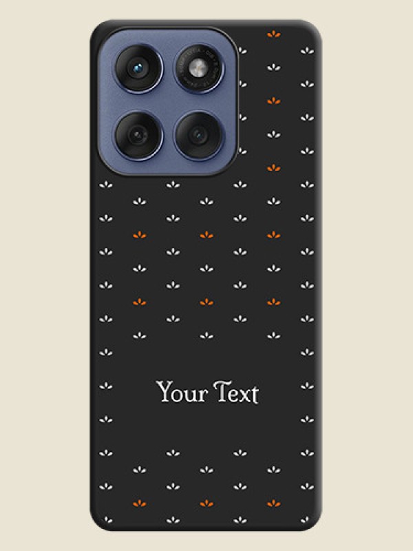 Custom Simple Pattern With Custom Text On Space Black Custom Soft Matte Mobile Back Cover - Motorola Edge 60 Fusion - alternate view