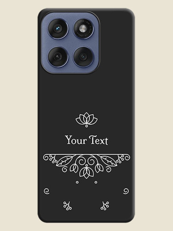 Custom Lotus Garden Custom Text On Space Black Custom Soft Matte Mobile Back Cover - Motorola Edge 60 Fusion - alternate view