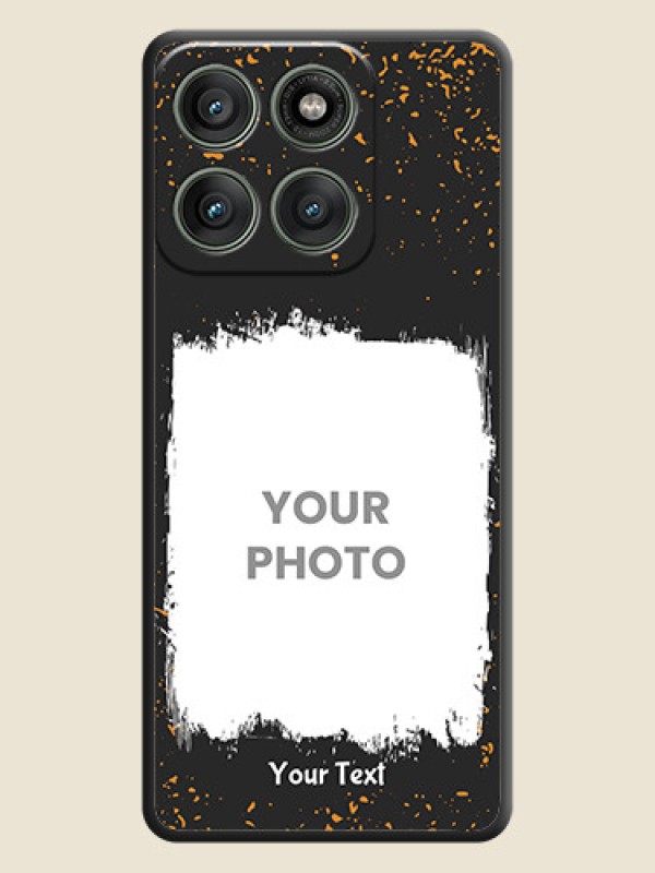 Custom Spray Free Design on Photo On Space Black Custom Soft Matte Mobile Back Cover - Motorola Edge 60 Pro 5G - alternate view