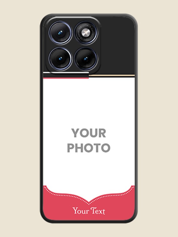 Custom Classic Plain Design with Name On Space Black Custom Soft Matte Mobile Back Cover - Motorola Edge 70 5G - alternate view