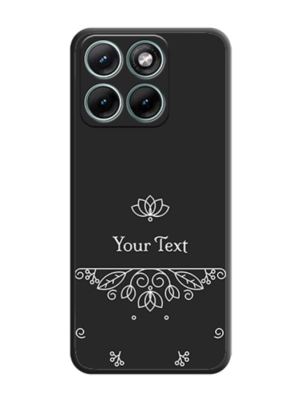 Custom Lotus Garden Custom Text On Space Black Custom Soft Matte Mobile Back Cover - Motorola Edge 70 Fusion - alternate view