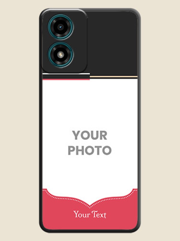 Custom Classic Plain Design with Name On Space Black Custom Soft Matte Mobile Back Cover - Motorola G04s - alternate view