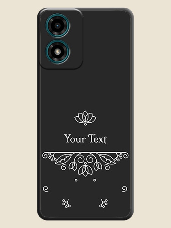 Custom Lotus Garden Custom Text On Space Black Custom Soft Matte Mobile Back Cover - Motorola G04s - alternate view