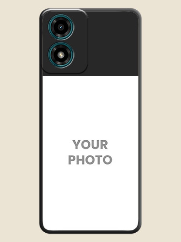 Custom Image Upload With Space Black Color On Custom Soft Matte Mobile Back Cover - Motorola G04S - alternate view