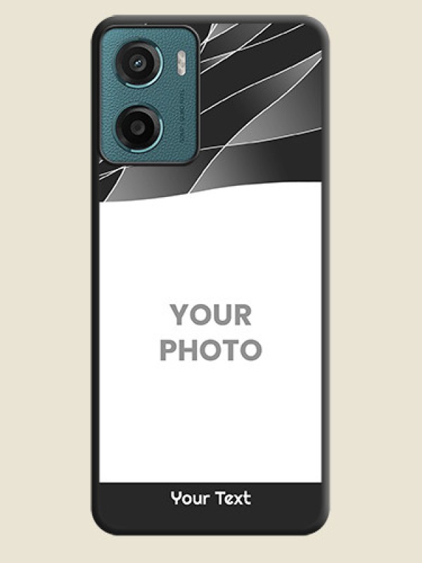 Custom Mixed Wave Lines on Photo On Space Black Custom Soft Matte Mobile Back Cover - Motorola G05 - alternate view