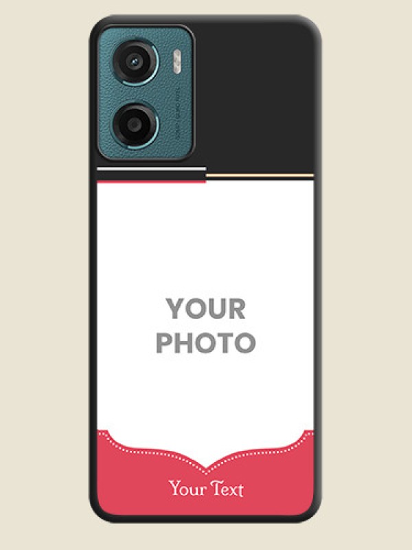Custom Classic Plain Design with Name On Space Black Custom Soft Matte Mobile Back Cover - Motorola G05 - alternate view