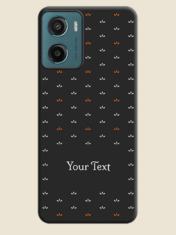 Custom Simple Pattern With Custom Text On Space Black Custom Soft Matte Mobile Back Cover - Motorola G05 - alternate view
