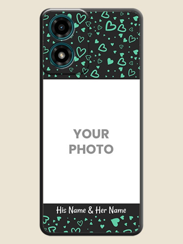 Custom Sea Green Indefinite Love Pattern - Photo on Space Black Soft Matte Mobile Cover - Motorola G24 Power - alternate view