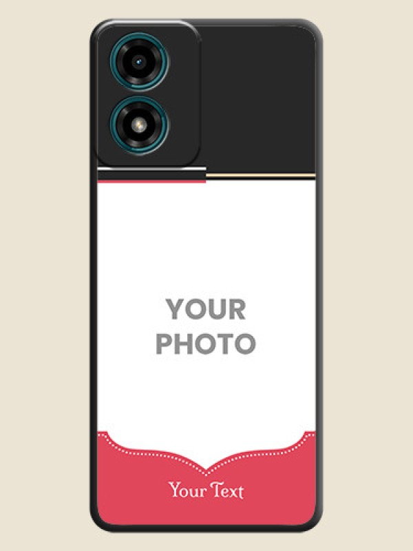 Custom Classic Plain Design with Name - Photo on Space Black Soft Matte Phone Cover - Motorola G24 Power - alternate view