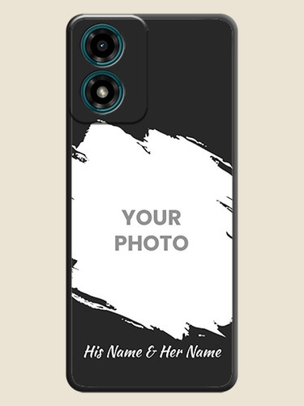 Custom Grunge Brush Strokes - Photo on Space Black Soft Matte Back Cover - Motorola G24 Power - alternate view
