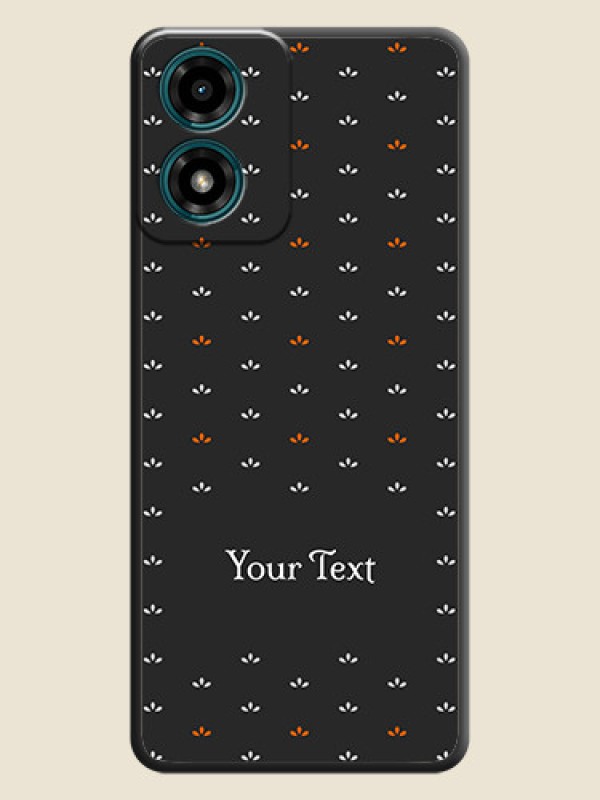 Custom Simple Pattern With Custom Text On Space Black Personalized Soft Matte Phone Covers - Motorola G24 Power - alternate view