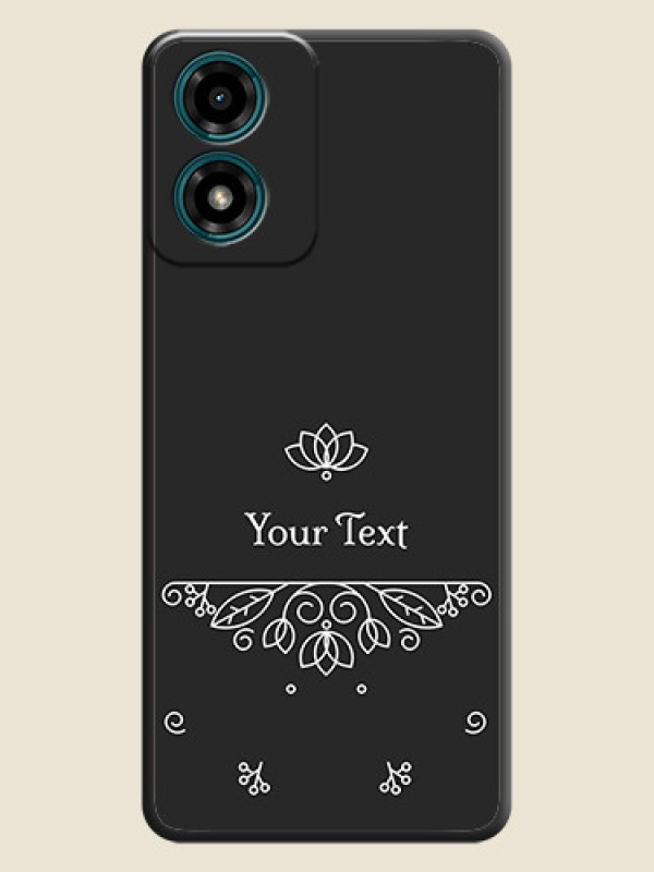 Custom Lotus Garden Custom Text On Space Black Personalized Soft Matte Phone Covers - Motorola G24 Power - alternate view