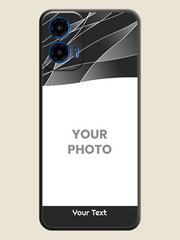 Custom Mixed Wave Lines - Photo on Space Black Soft Matte Mobile Cover - Motorola G34 5G - alternate view