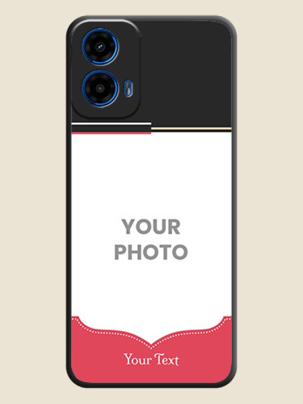 Custom Classic Plain Design with Name - Photo on Space Black Soft Matte Phone Cover - Motorola G34 5G - alternate view