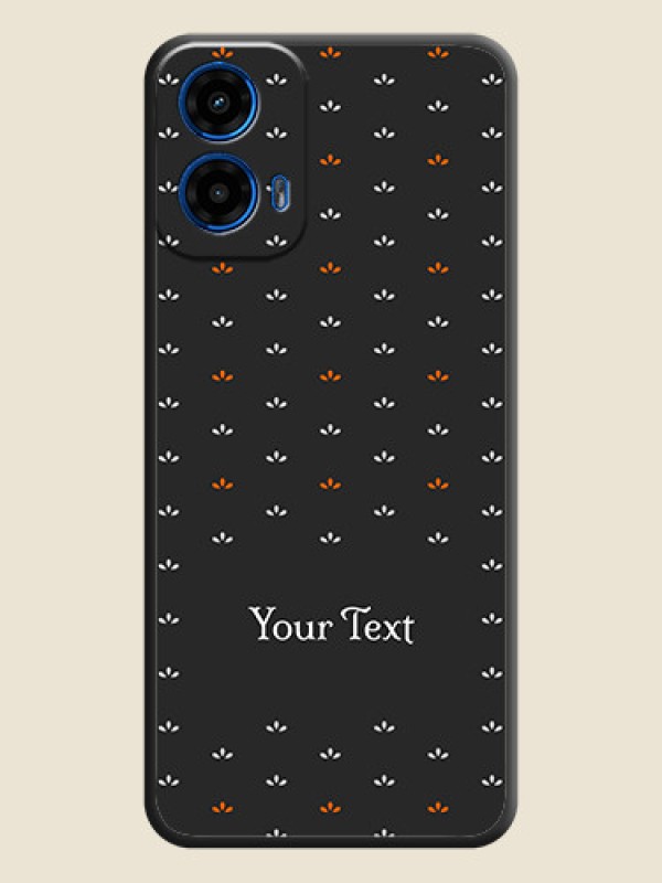 Custom Simple Pattern With Custom Text On Space Black Personalized Soft Matte Phone Covers - Motorola G34 5G - alternate view