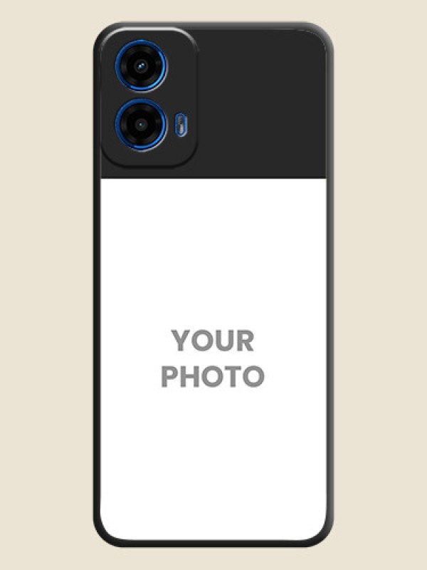 Custom Image Upload With Space Black Color On Custom Soft Matte Mobile Back Cover - Motorola G34 5G - alternate view