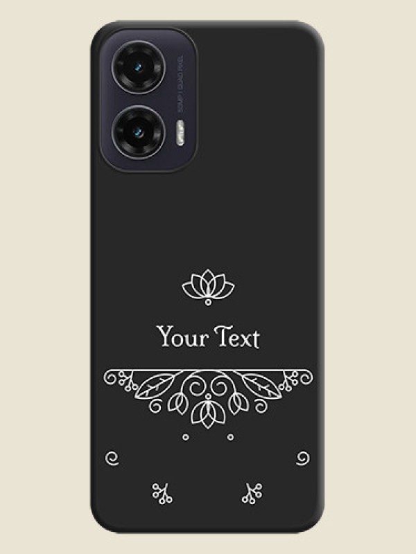 Custom Lotus Garden Custom Text On Space Black Custom Soft Matte Mobile Back Cover - Motorola G35 5G - alternate view