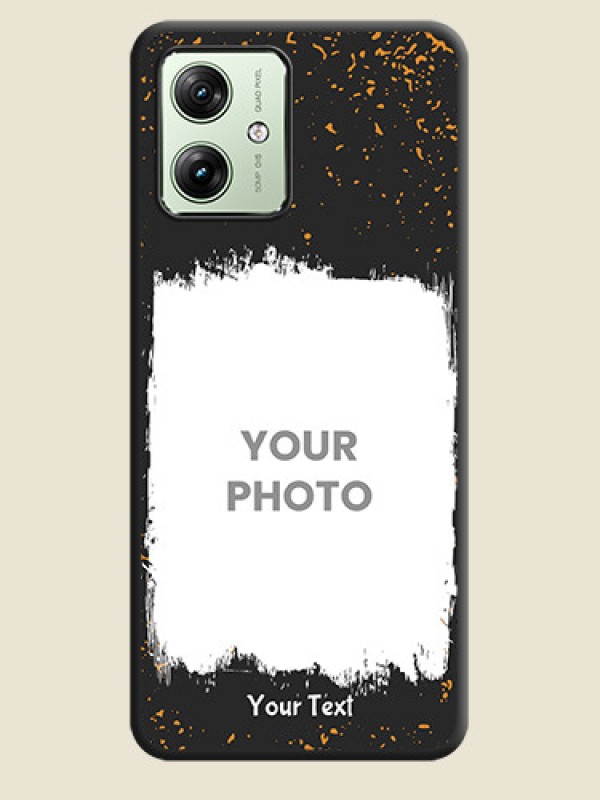 Custom Spray Free Design on Photo On Space Black Custom Soft Matte Mobile Back Cover - Motorola G54 5G - alternate view
