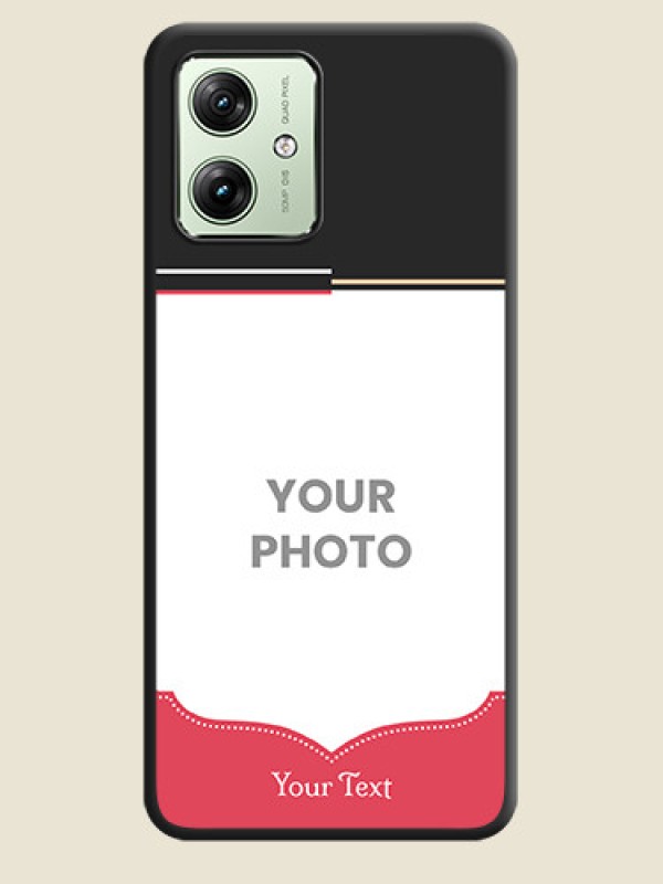 Custom Classic Plain Design with Name On Space Black Custom Soft Matte Mobile Back Cover - Motorola G54 5G - alternate view