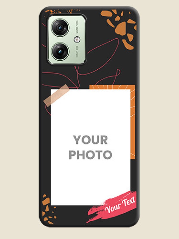 Custom Orange Photo Frame On Space Black Custom Soft Matte Mobile Back Cover - Motorola G54 5G - alternate view