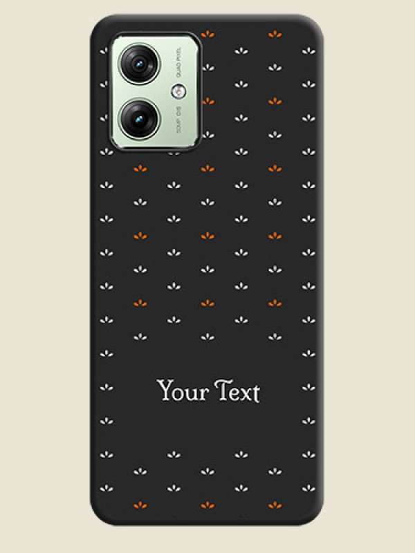 Custom Simple Pattern With Custom Text On Space Black Custom Soft Matte Mobile Back Cover - Motorola G54 5G - alternate view