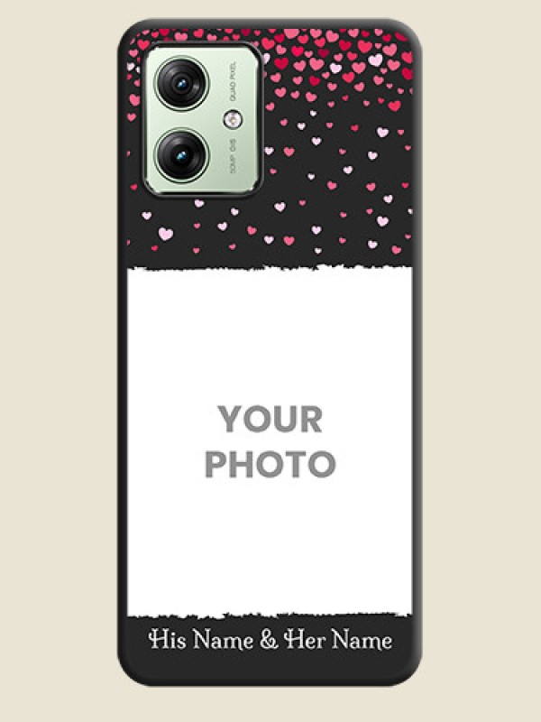 Custom Fall in Love with Your Partner - Photo on Space Black Soft Matte Phone Cover - Motorola G64 5G - alternate view