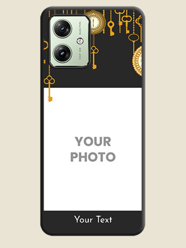 Custom Decorative Design with Text on Space Black Custom Soft Matte Back Cover - Motorola G64 5G - alternate view
