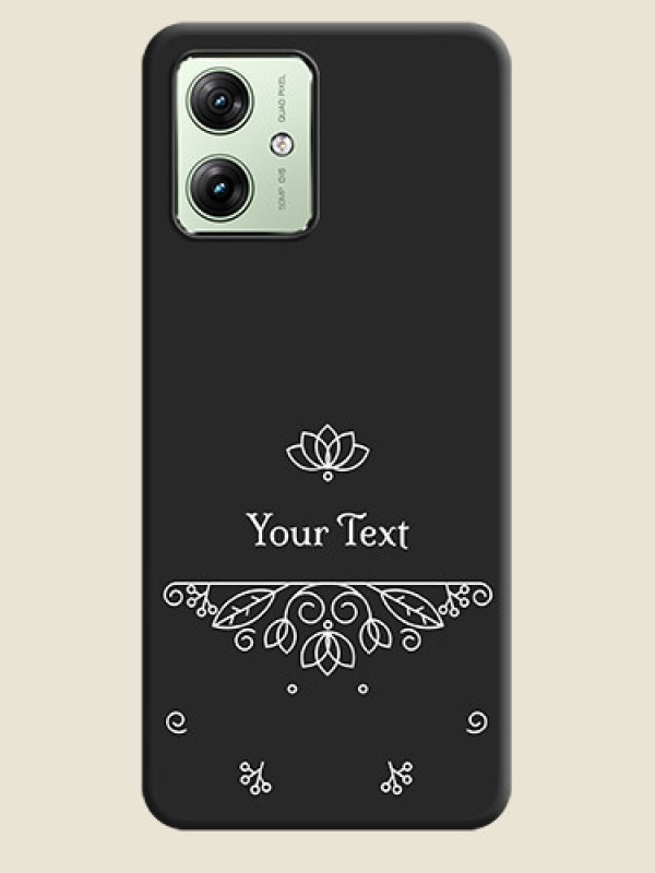 Custom Lotus Garden Custom Text On Space Black Personalized Soft Matte Phone Covers - Motorola G64 5G - alternate view