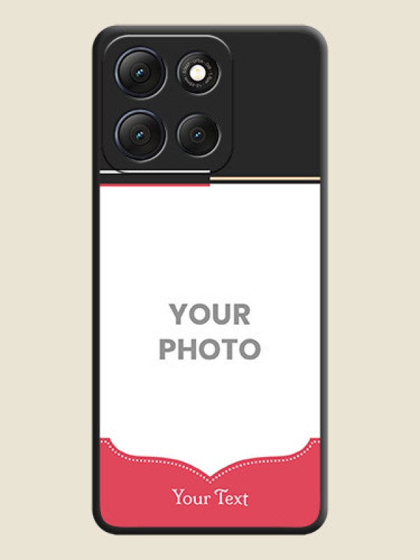 Custom Classic Plain Design with Name On Space Black Custom Soft Matte Mobile Back Cover - Motorola G86 Power 5G - alternate view