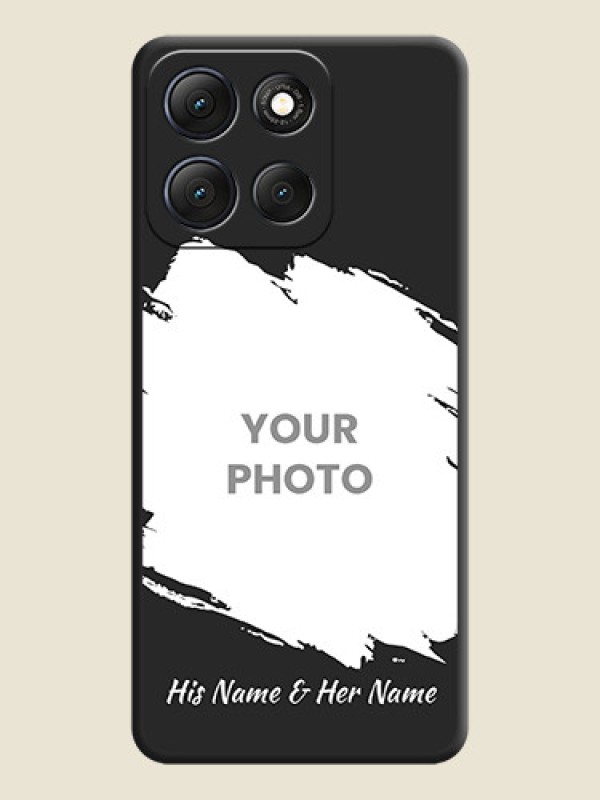Custom Grunge Brush Strokes on Photo On Space Black Custom Soft Matte Mobile Back Cover - Motorola G86 Power 5G - alternate view