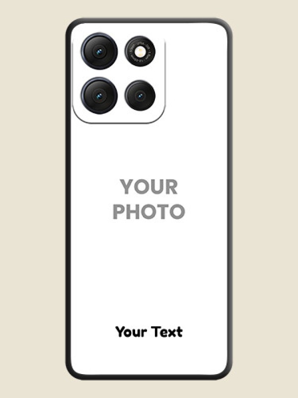 Custom Full Single Pic Upload With Text On Space Black Custom Soft Matte Mobile Back Cover - Motorola G86 Power 5G - alternate view