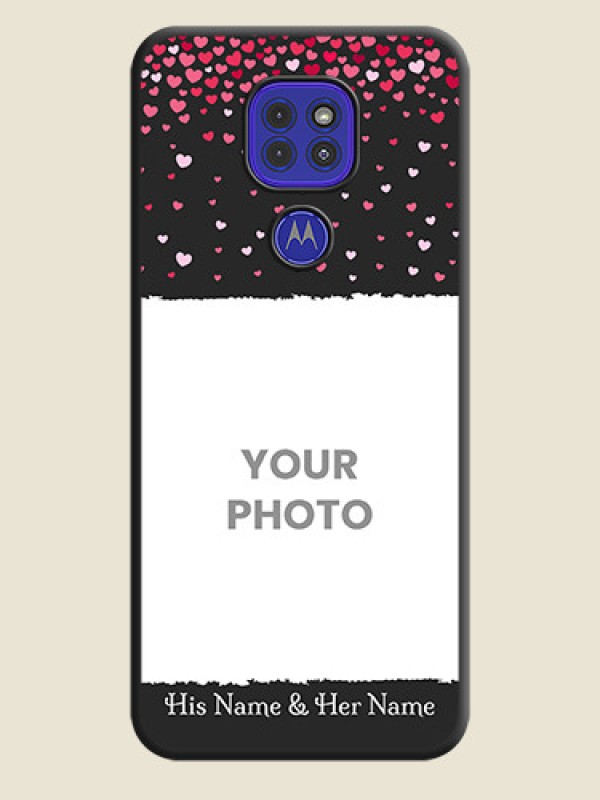 Custom Fall in Love with Your Partner  on Photo on Space Black Soft Matte Phone Cover - Motorola G9 - alternate view