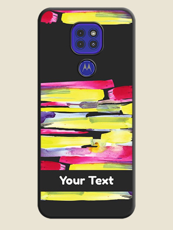 Custom Brush Coloured on Space Black Personalized Soft Matte Phone Covers - Motorola G9 - alternate view