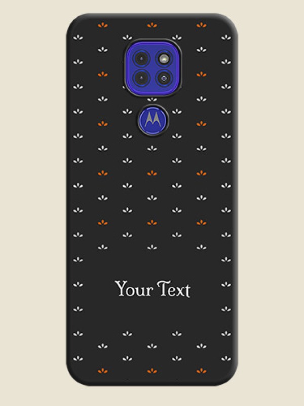 Custom Simple Pattern With Custom Text On Space Black Personalized Soft Matte Phone Covers -Motorola G9 - alternate view