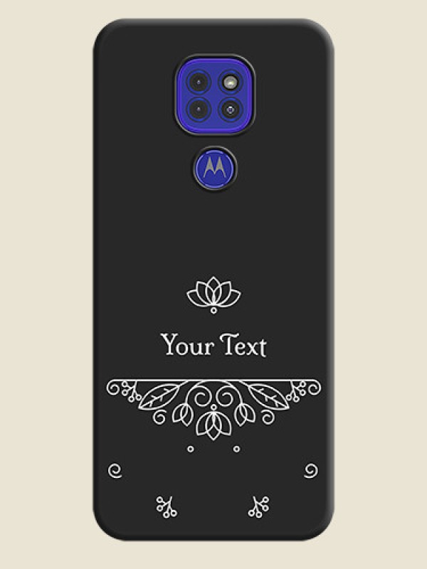 Custom Lotus Garden Custom Text On Space Black Personalized Soft Matte Phone Covers -Motorola G9 - alternate view
