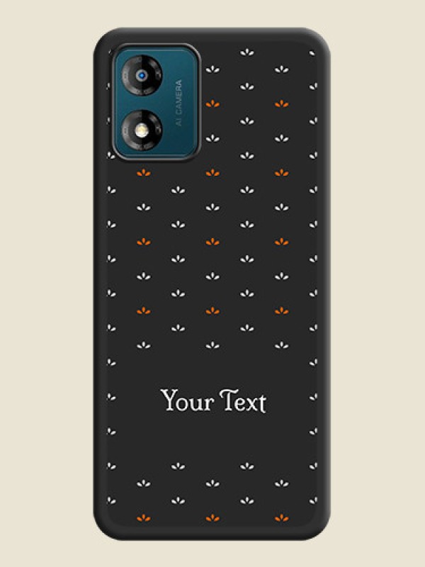 Custom Simple Pattern With Custom Text On Space Black Personalized Soft Matte Phone Covers -Motorola Moto E13 - alternate view