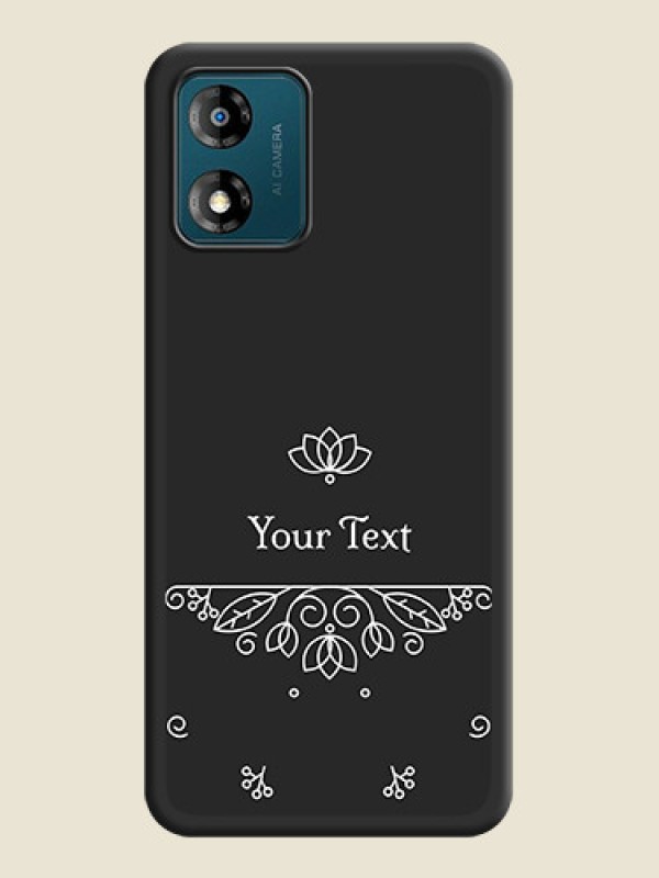 Custom Lotus Garden Custom Text On Space Black Personalized Soft Matte Phone Covers -Motorola Moto E13 - alternate view