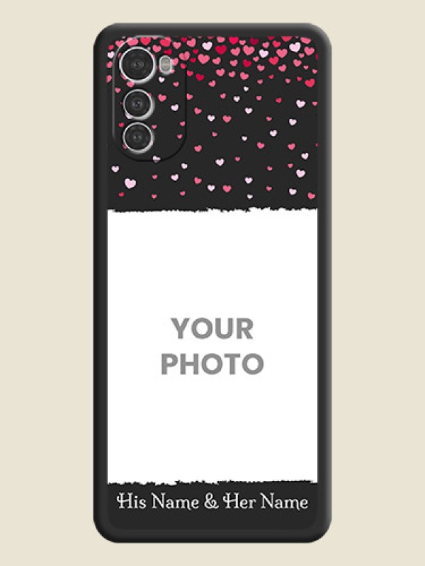 Custom Fall in Love with Your Partner  on Photo on Space Black Soft Matte Phone Cover - Motorola Moto E32s - alternate view