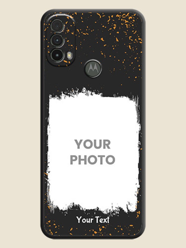 Custom Spray Free Design on Photo on Space Black Soft Matte Phone Cover - Moto E40 - alternate view